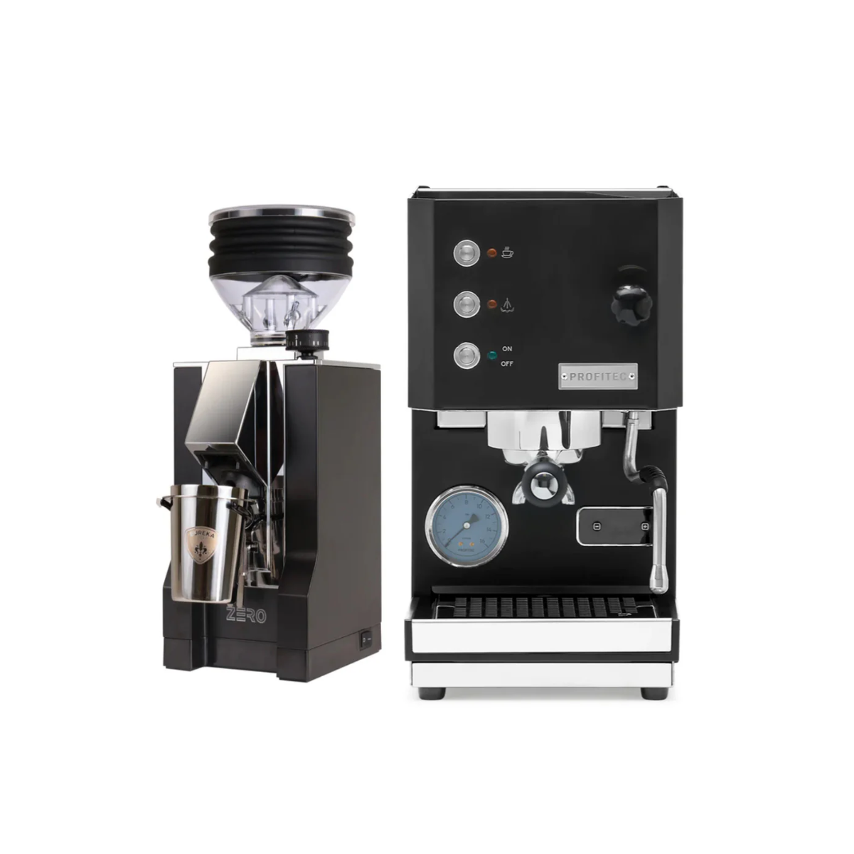 Profitec Go (Black) & Eureka Mignon Zero (Black) - Bundle