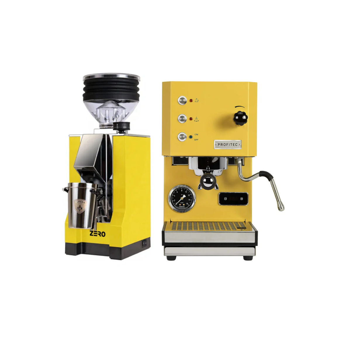 Profitec Go (Yellow) & Eureka Mignon Zero (Yellow) - Bundle
