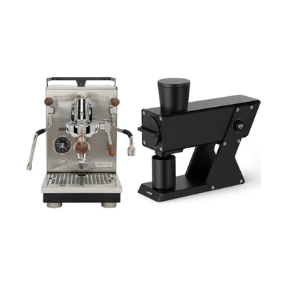 Profitec Jump Espresso Machine & MHW 3BOMBER F74 Grinder (Black) Bundle