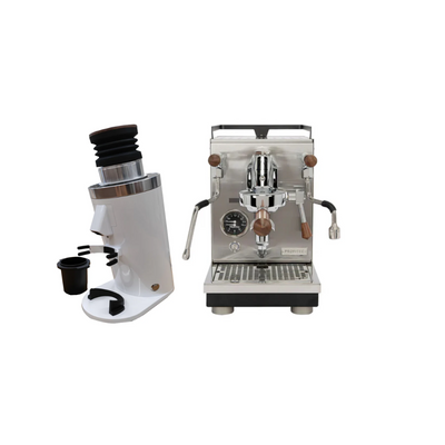 Profitec Jump Espresso Machine & DF64 Gen 2 (White) Bundle