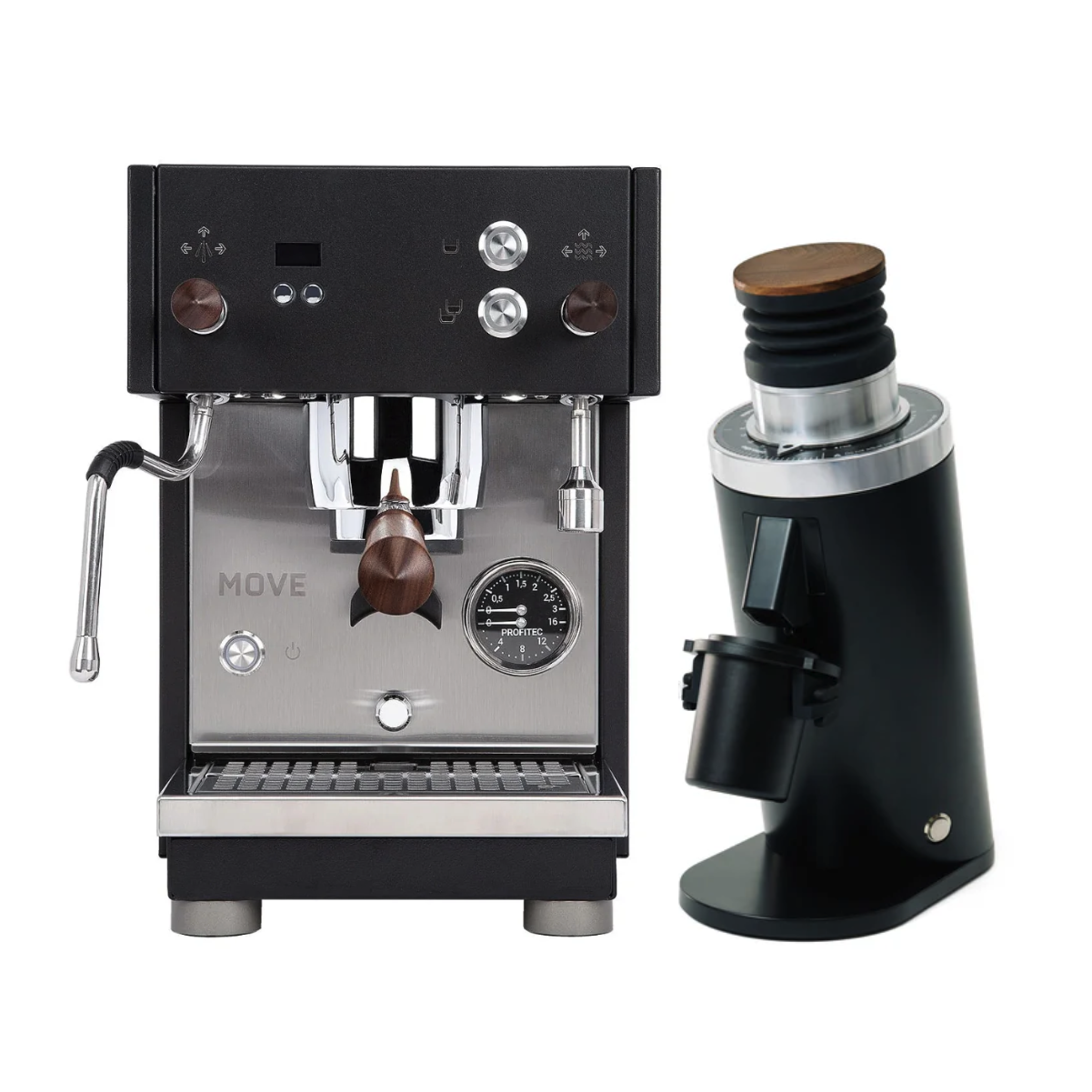 Profitec Move (Black) & DF64 (Black) Espresso Machine + Grinder Bundle