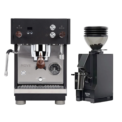 Profitec Move (Black) & Eureka Zero 55S (Black) Espresso Machine + Grinder Bundle