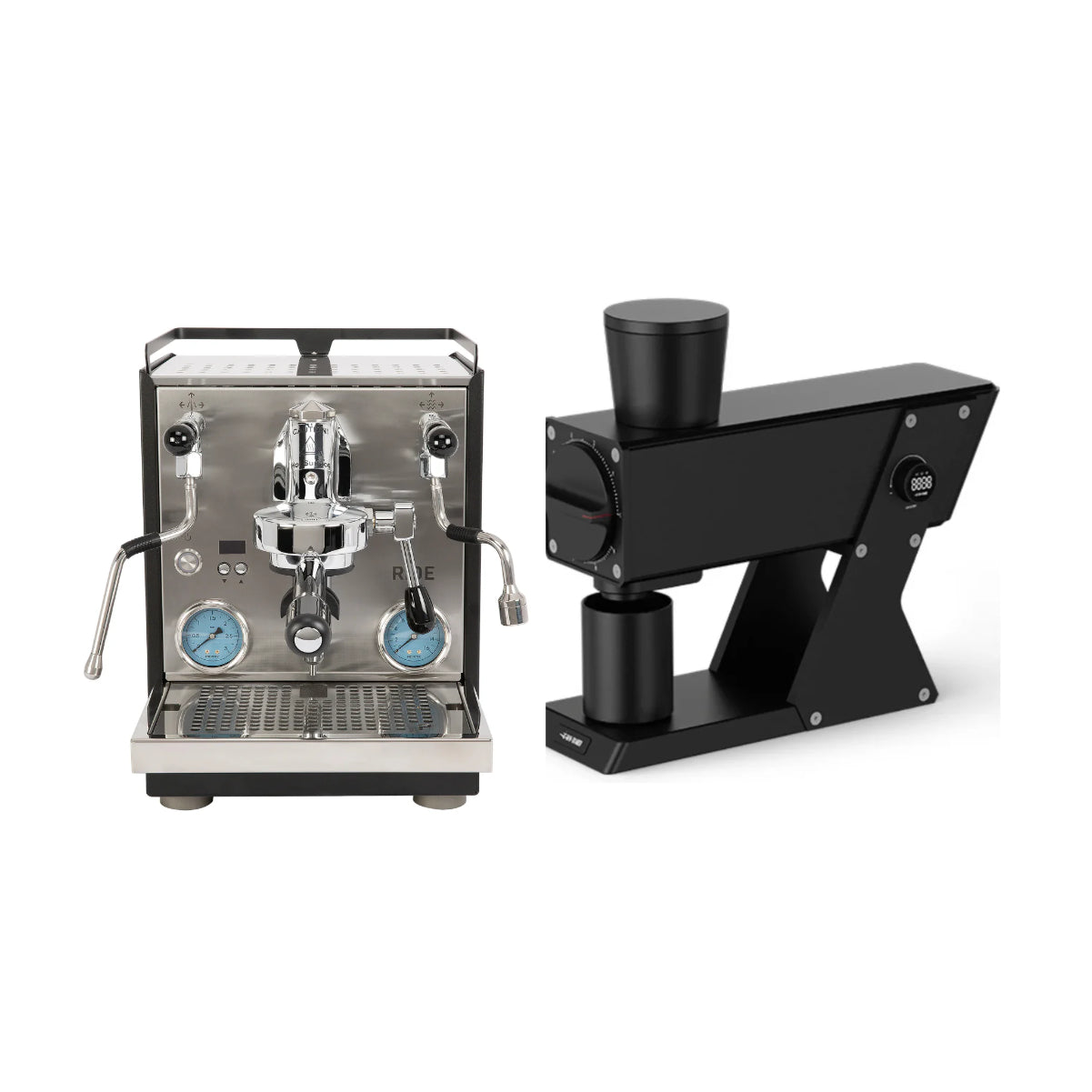 Profitec Ride Espresso Machine & MHW-3BOMBER F74 Grinder (Black) Bundle