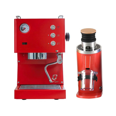 Quick Mill Pop Up (Red) & DF54 (Red) Espresso Machine + Grinder Bundle