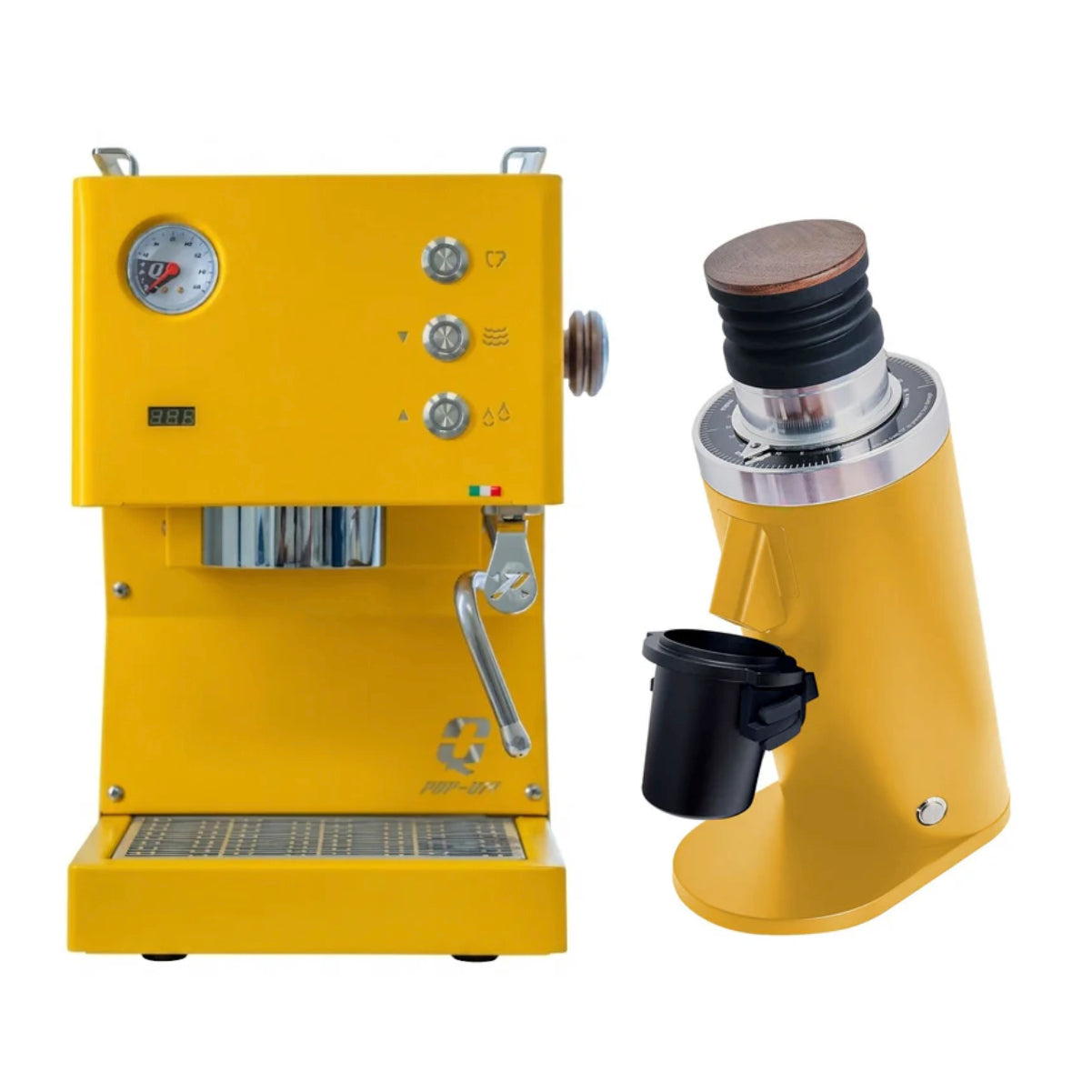 Quick Mill Pop Up (Yellow) & DF64 (Yellow) Espresso Machine + Grinder Bundle