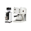 Quick Mill Pop Up Espresso Machine (White) & Eureka Mignon Zero w/Black Spout (White) - Bundle