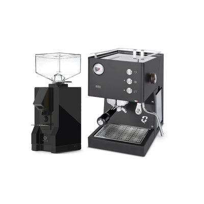 Quick Mill Pop Up Espresso Machine & Eureka Facile Coffee Grinder (Black) Bundle