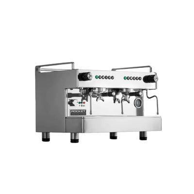 Rocket Boxer Timer Volumetric Commercial Espresso Machine - 2 Group (Chrome)