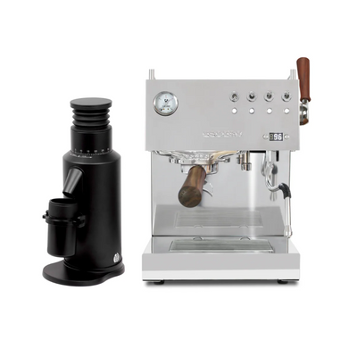 Ascaso Steel Duo Plus V2 PID (Polished) & T64 Single Dose Coffee Grinder (Black) Bundle