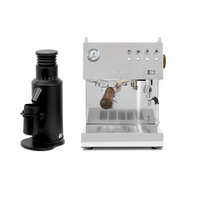 Ascaso Steel Duo (Polished) & T64 Single Dose Coffee Grinder (Black) Bundle