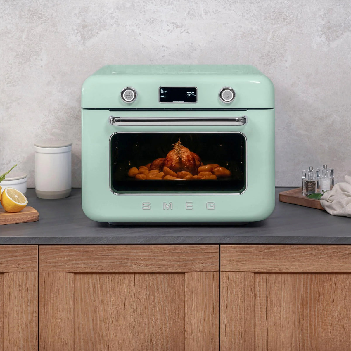 Smeg Countertop Combi Steam Oven COF01PGUS (Pastel Green)