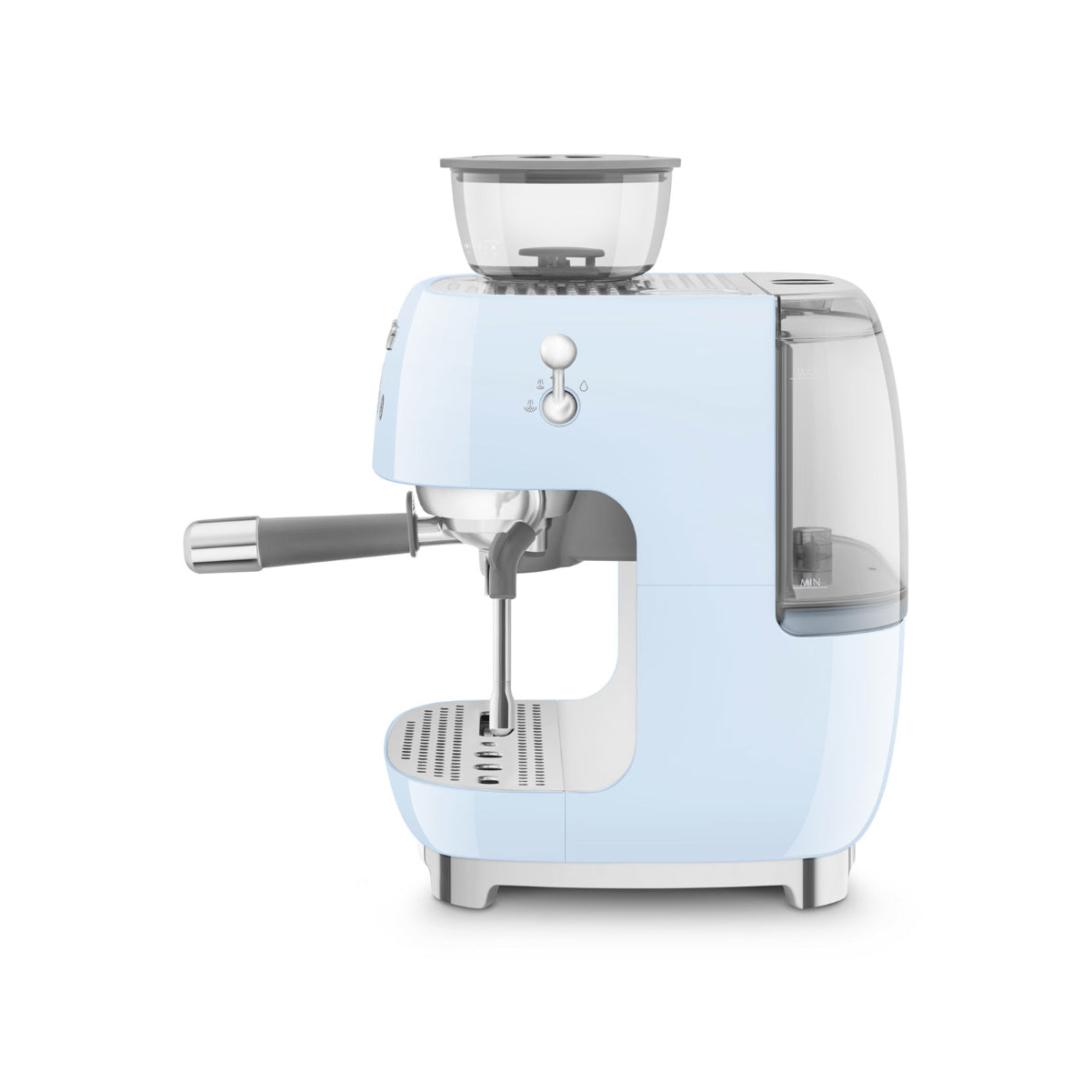 Smeg Manual Semi Automatic Espresso Machine With Grinder (EGF03PBUS - Pastel Blue)