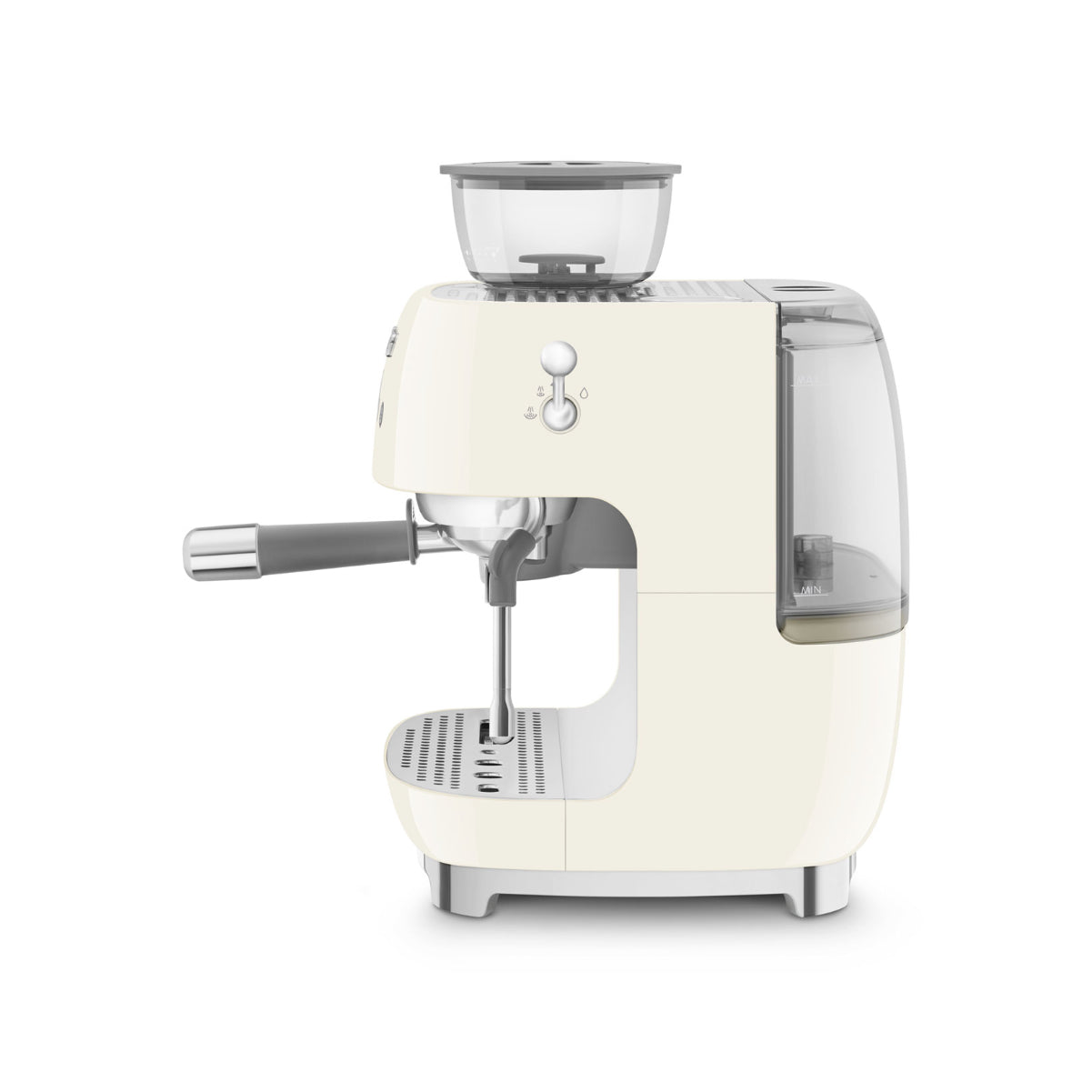 Smeg Manual Semi Automatic Espresso Machine With Grinder (EGF03CRUS - Cream)