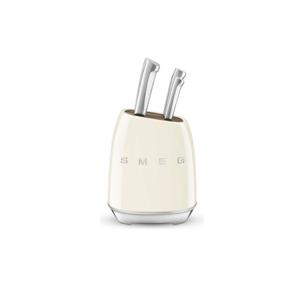 Smeg Retro-Style Knife Block with Knives KBSF01CR (Cream)