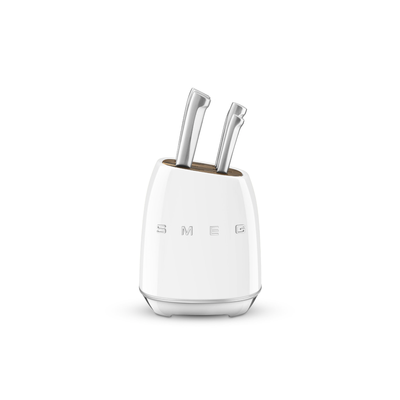 Smeg Retro-Style Knife Block with Knives KBSF02WH (White)