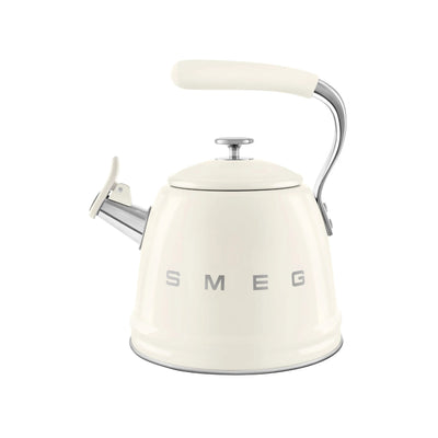 Smeg Retro-Style 2.3L Stove Top Whistling Kettle CKLW2001CR (Cream)