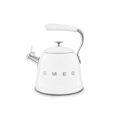 Smeg Retro-Style 2.3L Stove Top Whistling Kettle CKLW2001WH (White)
