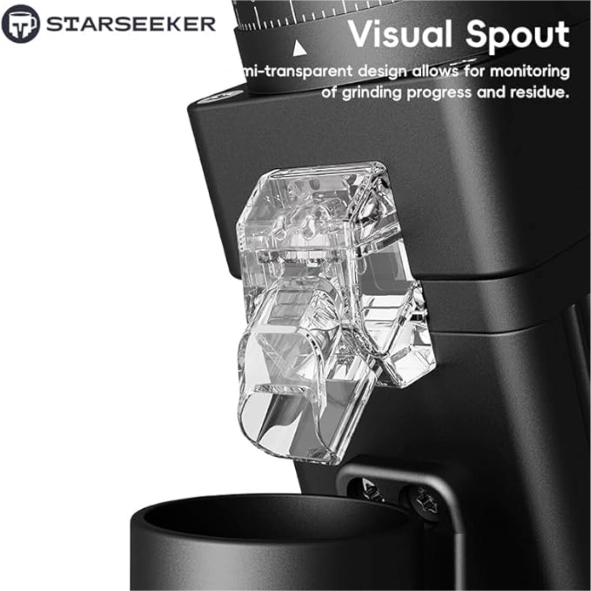 Starseeker E55 Pro All Purpose Single Dose Coffee Grinder (Black)