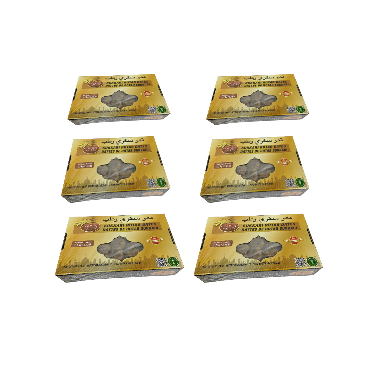 Sukkari Rotab Dates - Premium Quality (Pack Of 6)