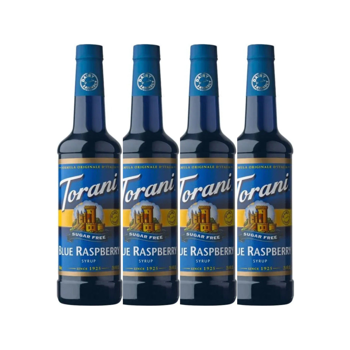 Torani Sugar Free Blue Raspberry Syrup (750ml x 4 Bottles) 1 - The Kitchen Barista