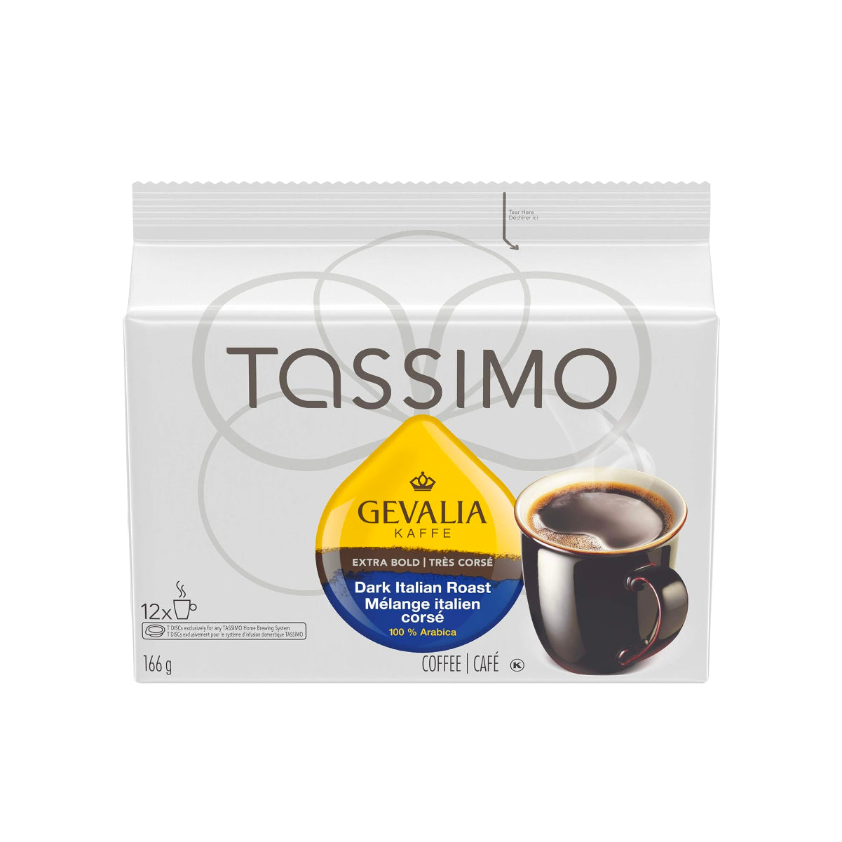 Tassimo Gevalia Dark Italian Roast Single Serve T-Discs (Pack Of 12)