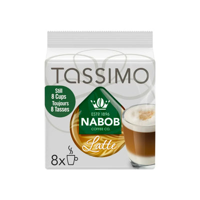 Tassimo Nabob Latte Coffee Single Serve T-Discs (Pack Of 8)