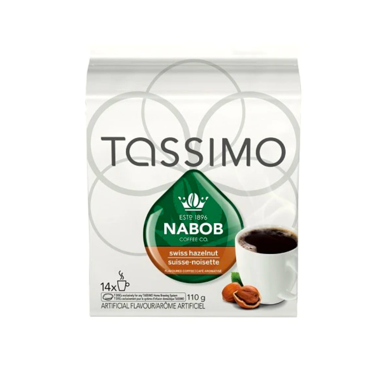 Tassimo Nabob Swiss Hazelnut Single Serve T-Discs (Pack Of 14)