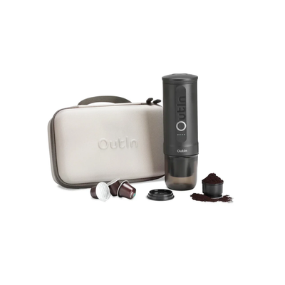 Outin Nano Portable Electric Espresso Travel Kit (Space Grey)