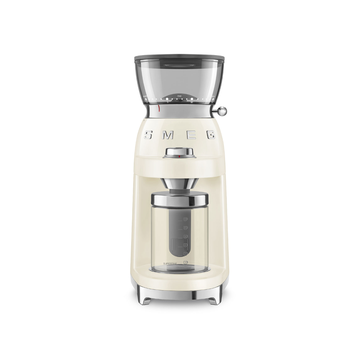 Smeg 50's Style Aesthetic Coffee Grinder CGF03CRUS (Cream)