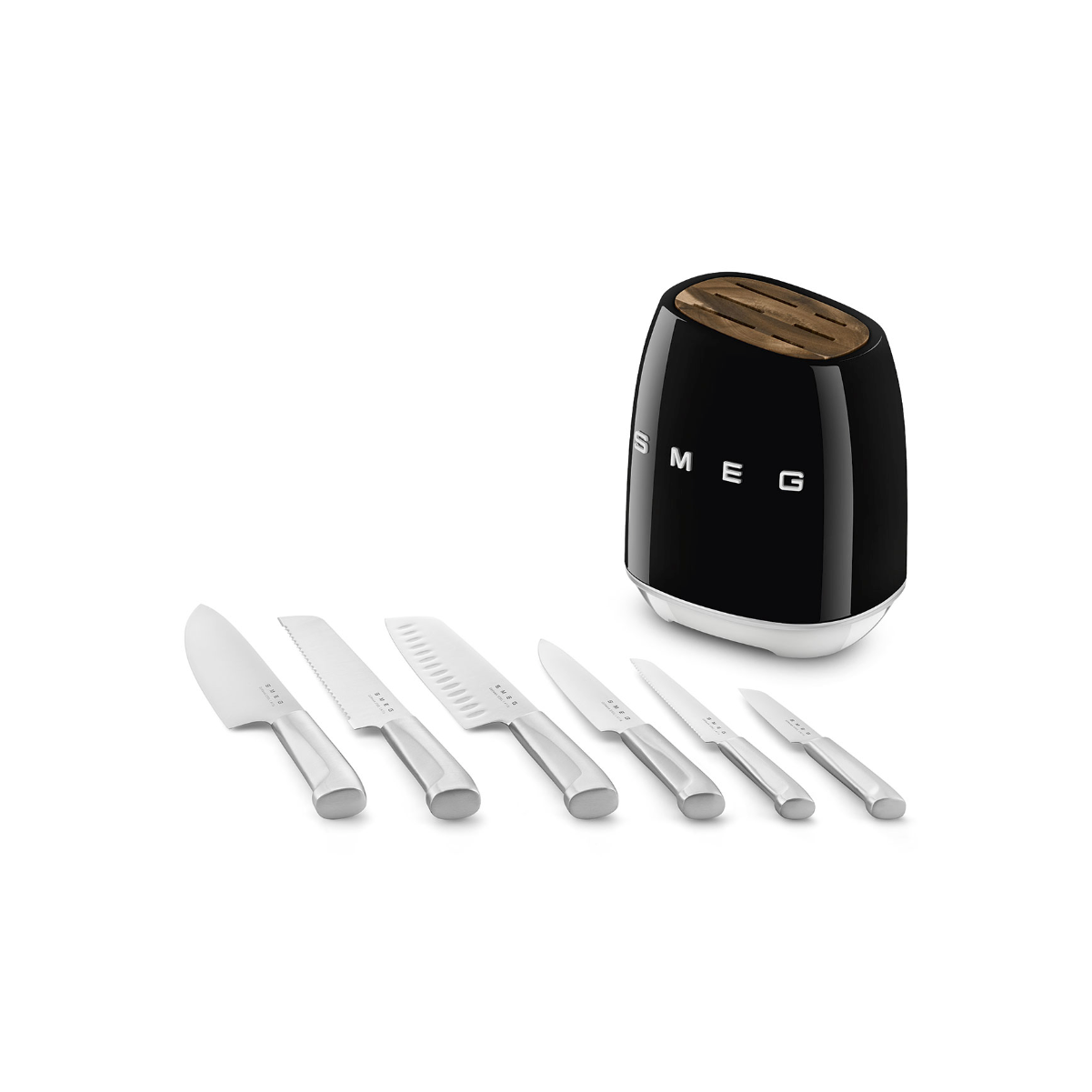 Smeg 7-Piece Knife Block Set KBSF02BL (Black)