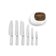 Bloc de couteaux Smeg 7 pièces KBSF02WH (Blanc)