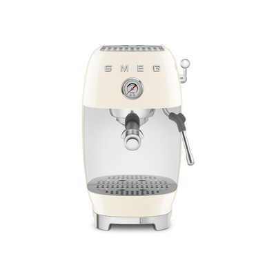 Smeg Manual Espresso Coffee Machine with Cold Brew ECF03CRUS (Cream)