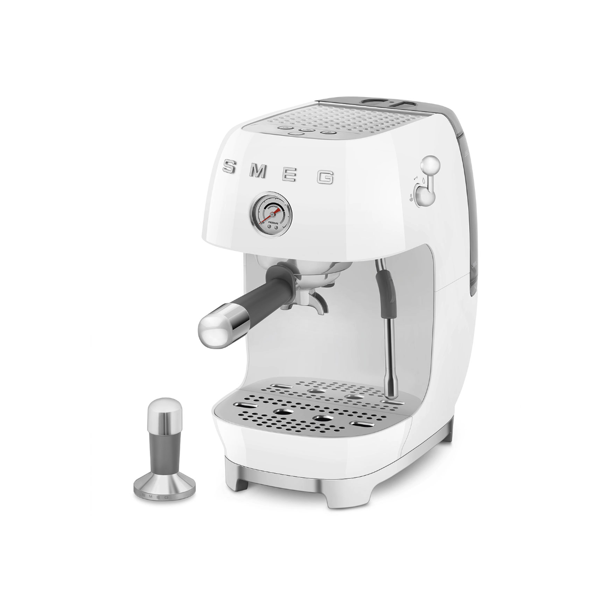 Smeg Manual Espresso Coffee Machine with Cold Brew ECF03WHUS (White)