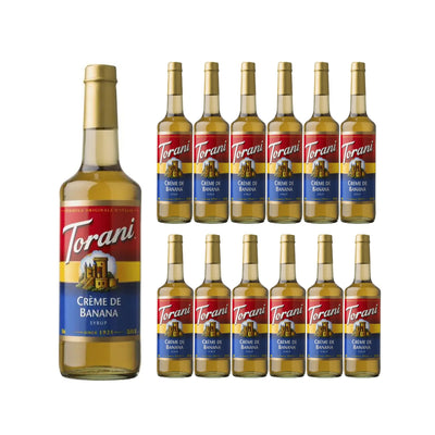 Torani Creme De Banana Syrup (750ml x 12 Bottles)