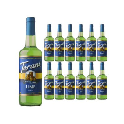 Torani Sugar Free Lime Syrup (750ml x 12 Bottles)