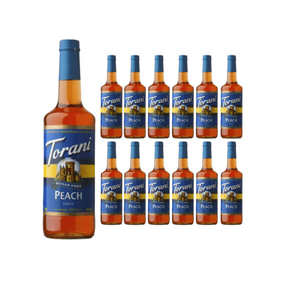 Torani Sugar Free Peach Syrup (750ml x 12 Bottles)