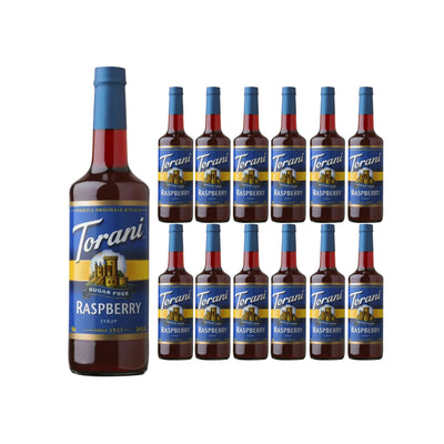 Torani Sugar Free Raspberry Syrup (750ml x 12 Bottles)