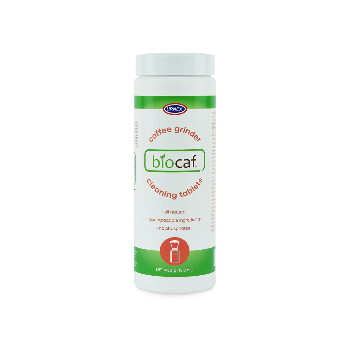 Urnex BioCaf Coffee Grinder Cleaning Tablets (430g/15.2oz)