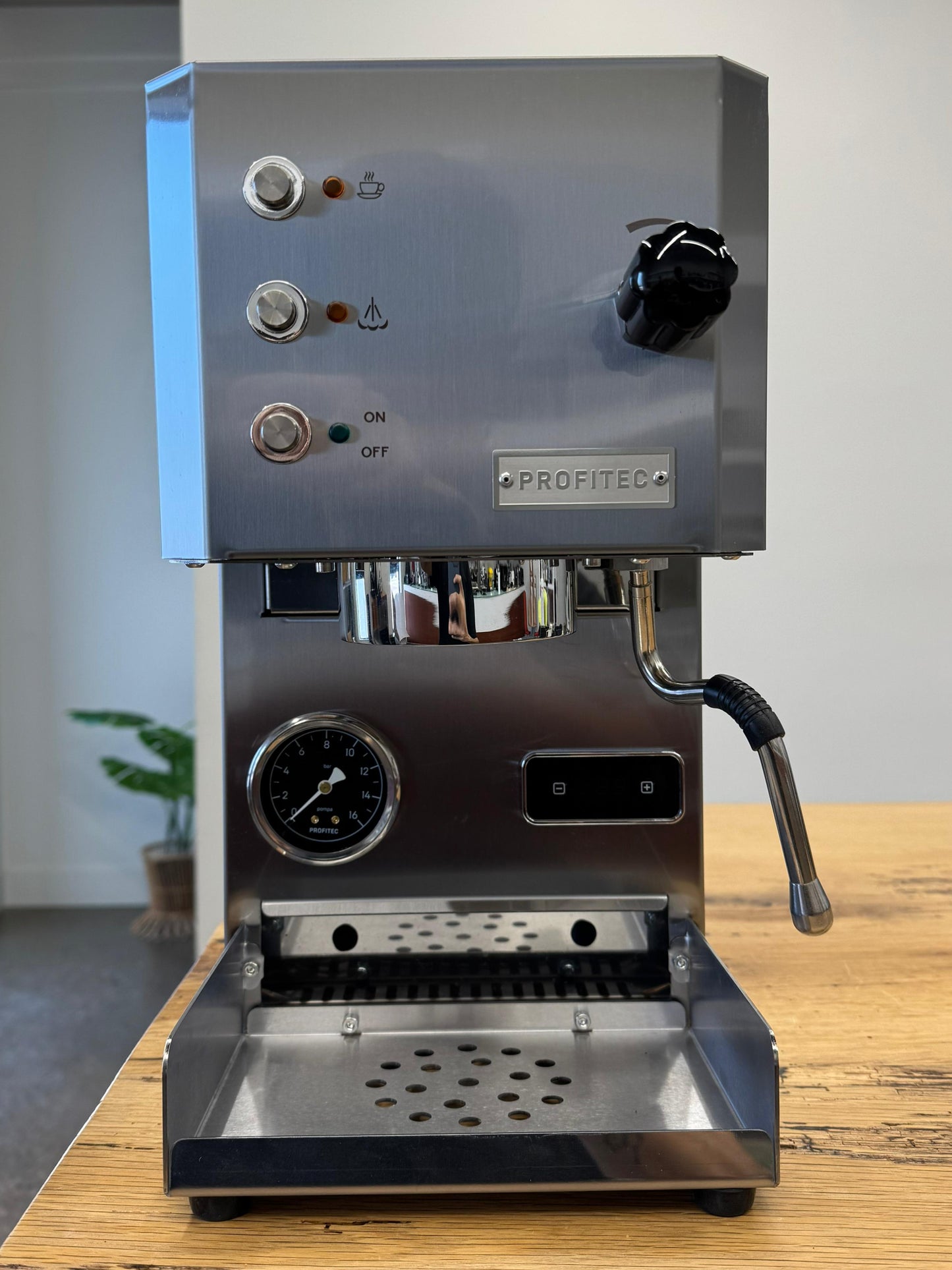 Profitec Go Espresso Machine (Open Box #54157-Brushed Stainless Steel)