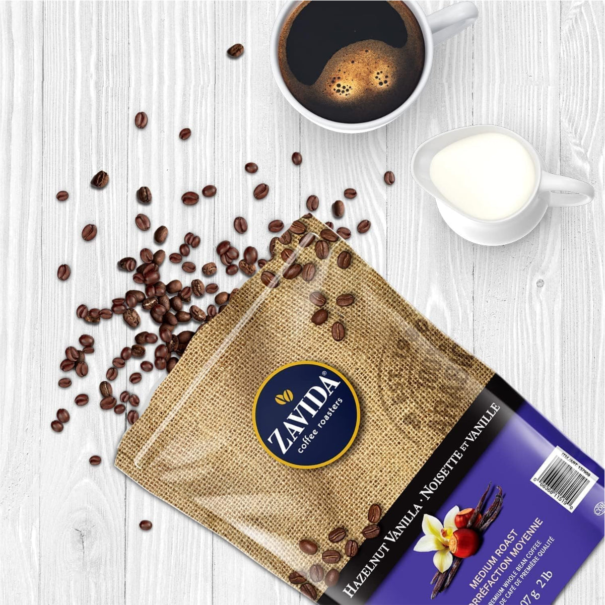 Zavida Hazelnut Vanilla Whole Bean Coffee (907g)