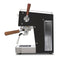Ascaso Steel Duo Plus V2.5 PID Dual Thermoblock Espresso Machine in black, side profile showing the water reservoir