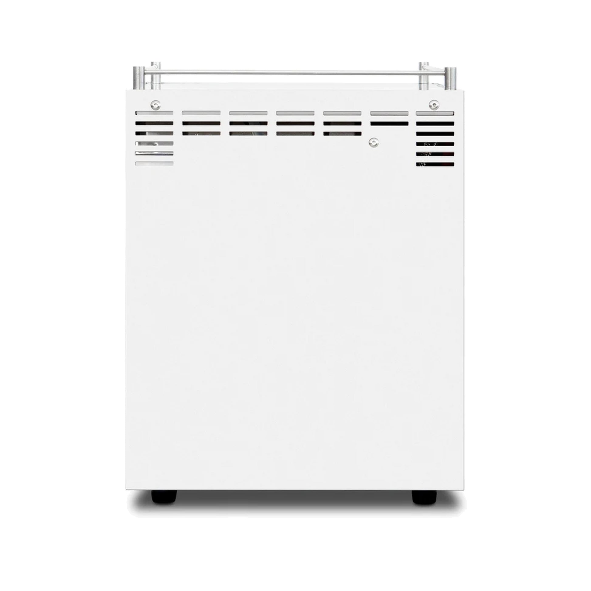 Ascaso Steel Duo V2.5 PID Dual Thermoblock Espresso Machine in white, rear view with ventilation grilles