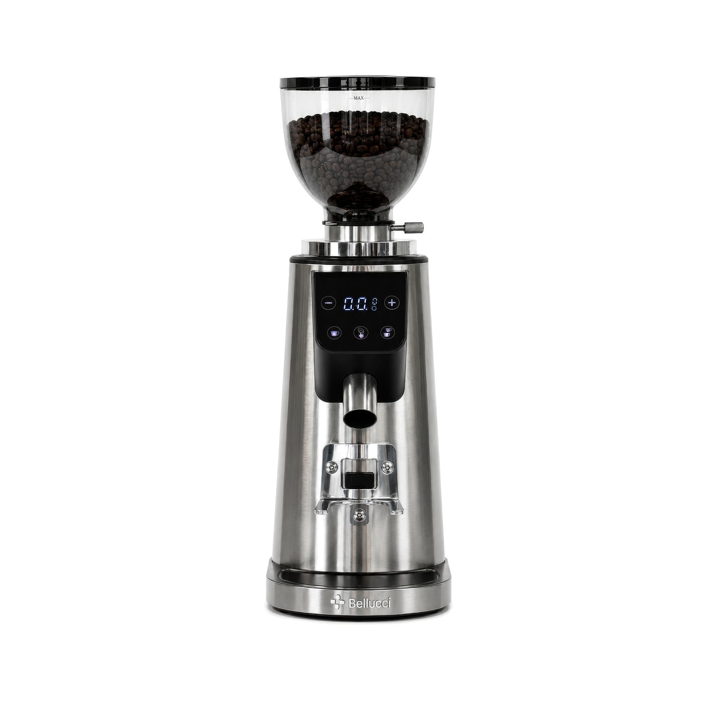 Bellucci Preciso Mini Coffee Grinder in stainless steel