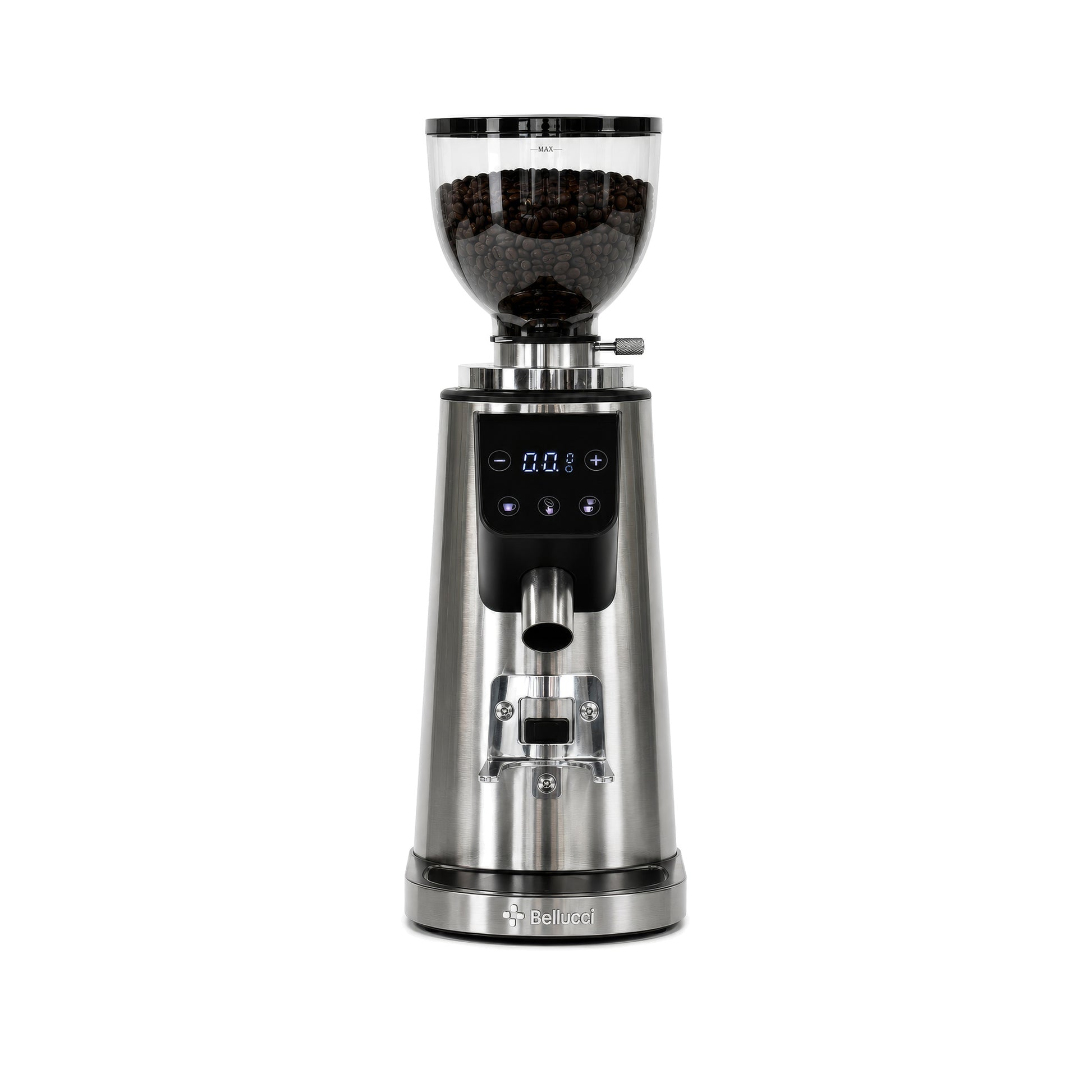 Bellucci Preciso Mini Coffee Grinder in stainless steel