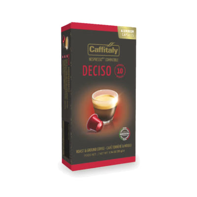 Caffitaly Deciso Nespresso-Compatible Aluminum Capsules (Pack Of 10)