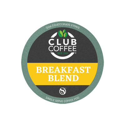 Club Coffee Craft Roasters Breakfast Blend Light Roast Single-Serve Coffee Pods