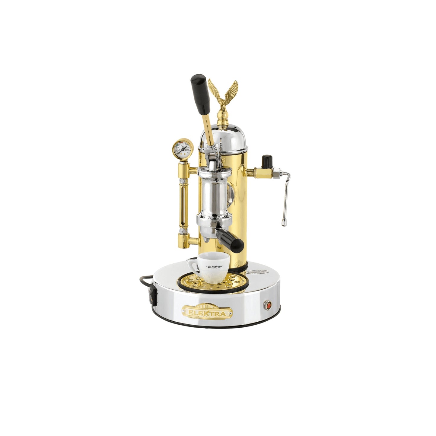 Elektra Microcasa Leva Lever Piston Espresso Machine, Chrome & Brass