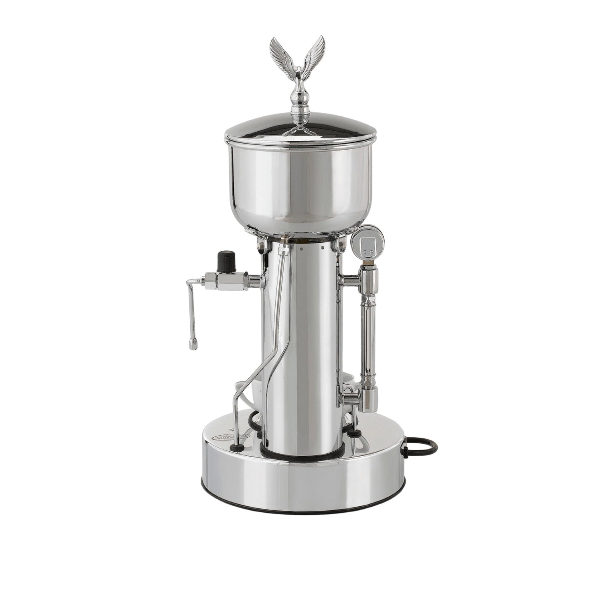 Elektra Microcasa Semi-Automatica Espresso Machine, Chrome, side view
