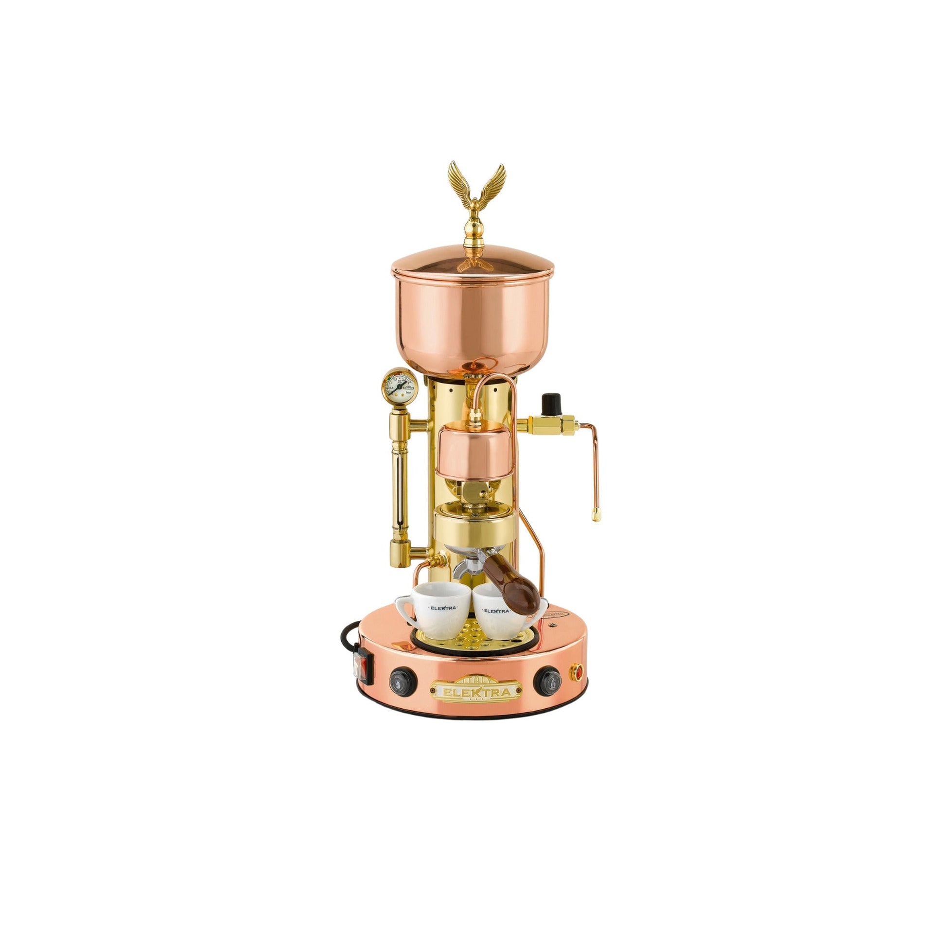 Elektra Microcasa Semi-Automatica Espresso Machine, Copper & Brass