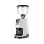 Eureka Atom Specialty 65 coffee grinder in white, front three-quarter view